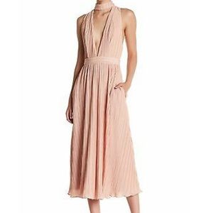 Like New NBD cocktail dress light pink and pleaded